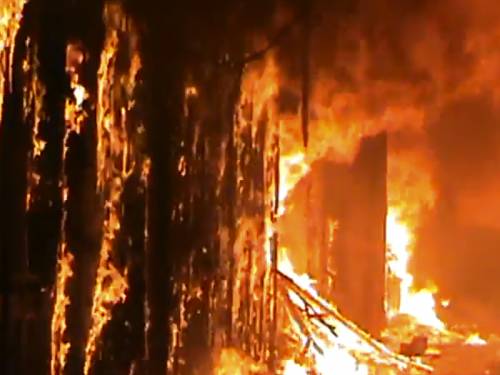 Fires have swept through the medieval marketplace of Aleppo in Syria, a UNESCO world heritage site. (AAP)